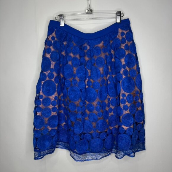 NWT Anthropologie Eva Franco Albastru Circle Lace Skirt - Size 8 - Picture 5 of 5